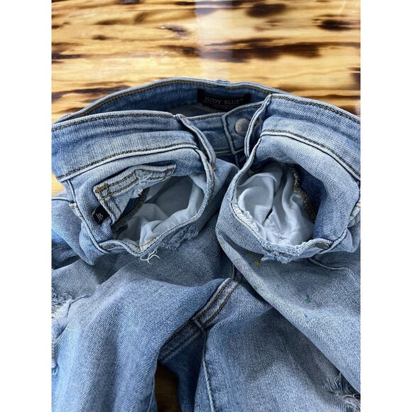 Judy Blue Women’s 7 Colorful Paint Splash Destroyed Boyfriend Jeans Size 9/29 - Picture 13 of 16